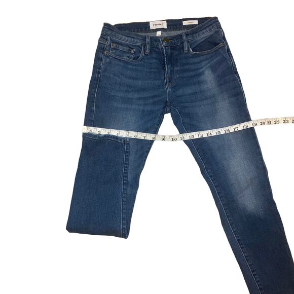 Frame - Le Garcon Mid-Rise Boyfriend Jean in Medium Blue Riley-size 24 - Picture 12 of 14